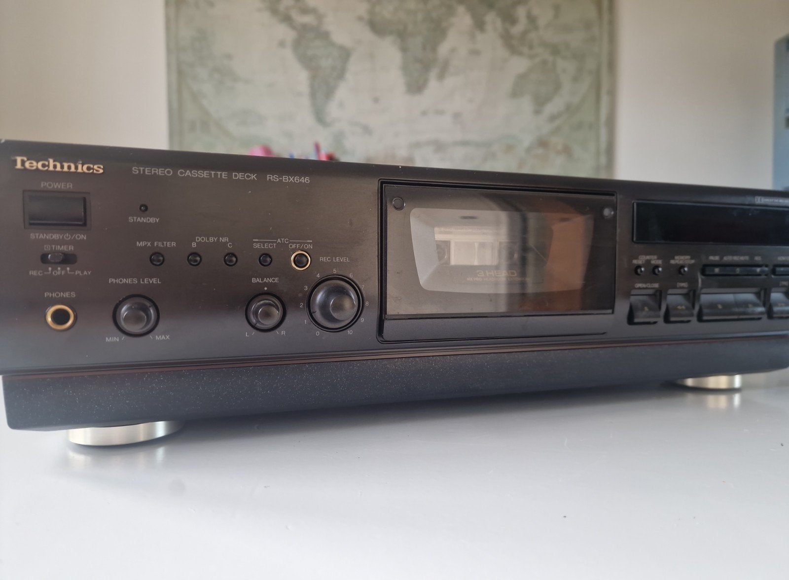 Technics RS-BX646  3 head hxpro, Ophalen of Verzenden, Gebruikt, Technics