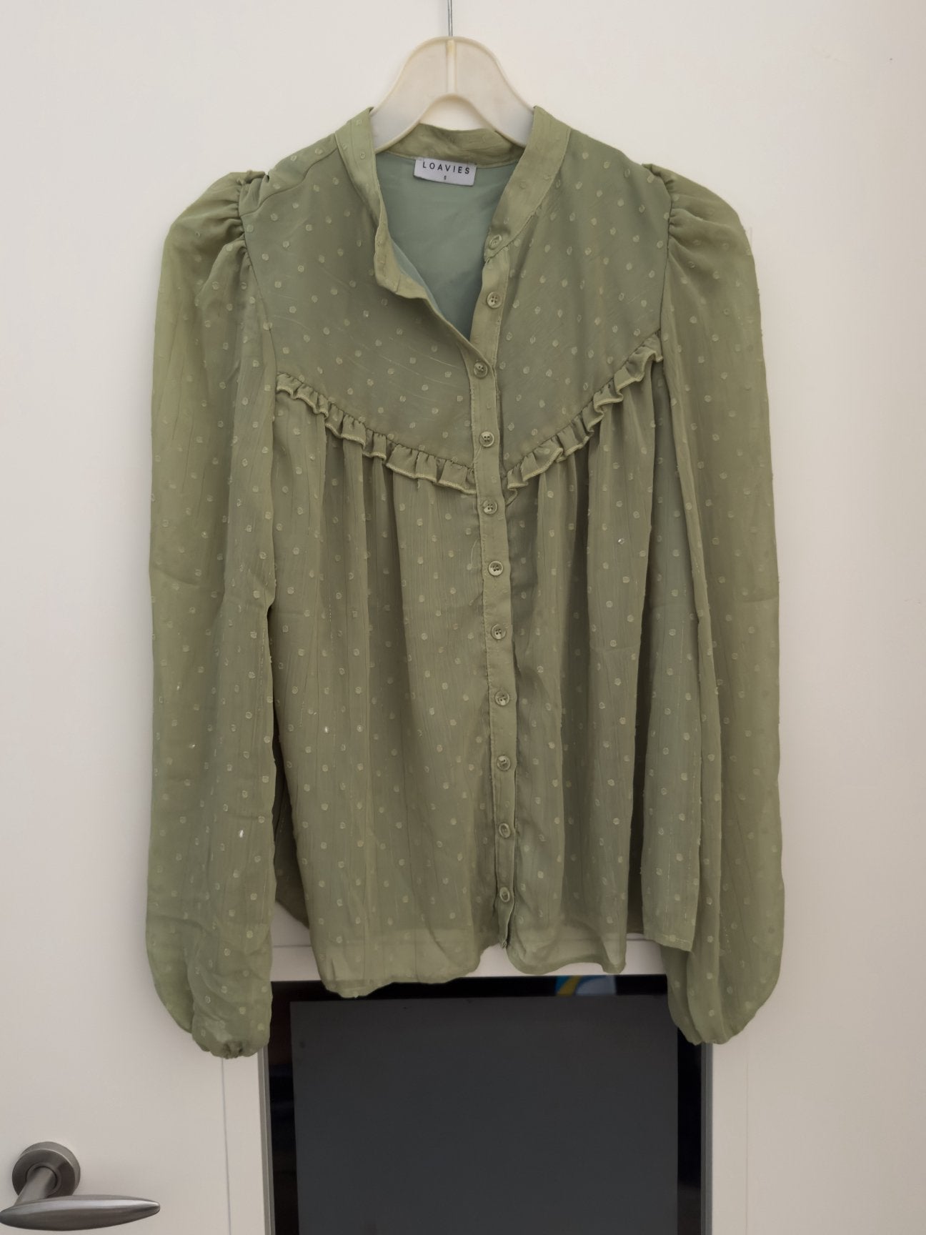 Groene Loavies blouse maat S, Ophalen of Verzenden, Zo goed als nieuw, Maat 36 (S), Groen