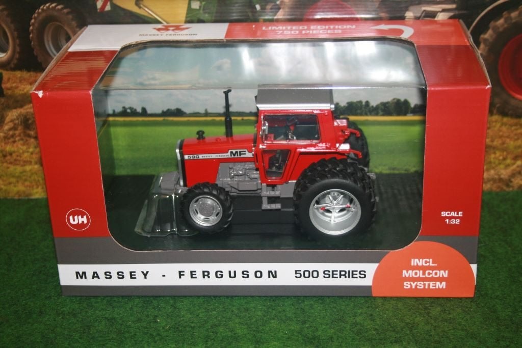 Boeryes: Massey Ferguson 590 4wd + Molcon Dubbellucht, Ophalen of Verzenden, Nieuw, Tractor of Landbouw, Universal Hobbies