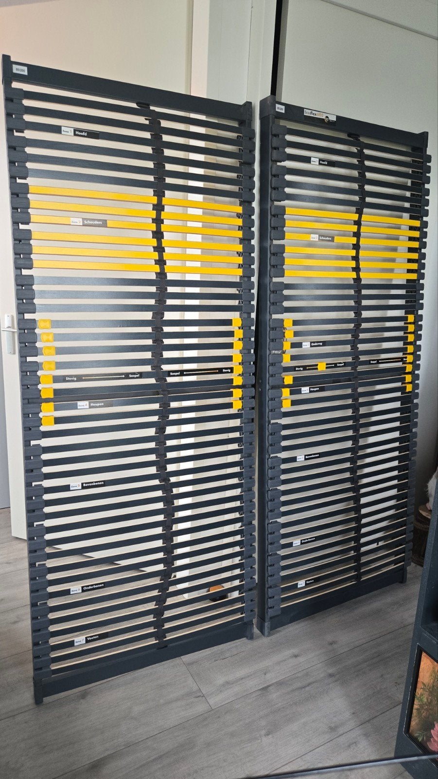 Set van 2 Bossflex 600 lattenbodems 80 x 200 cm, Huis en Inrichting, Slaapkamer | Matrassen en Bedbodems, Ophalen, Eenpersoons
