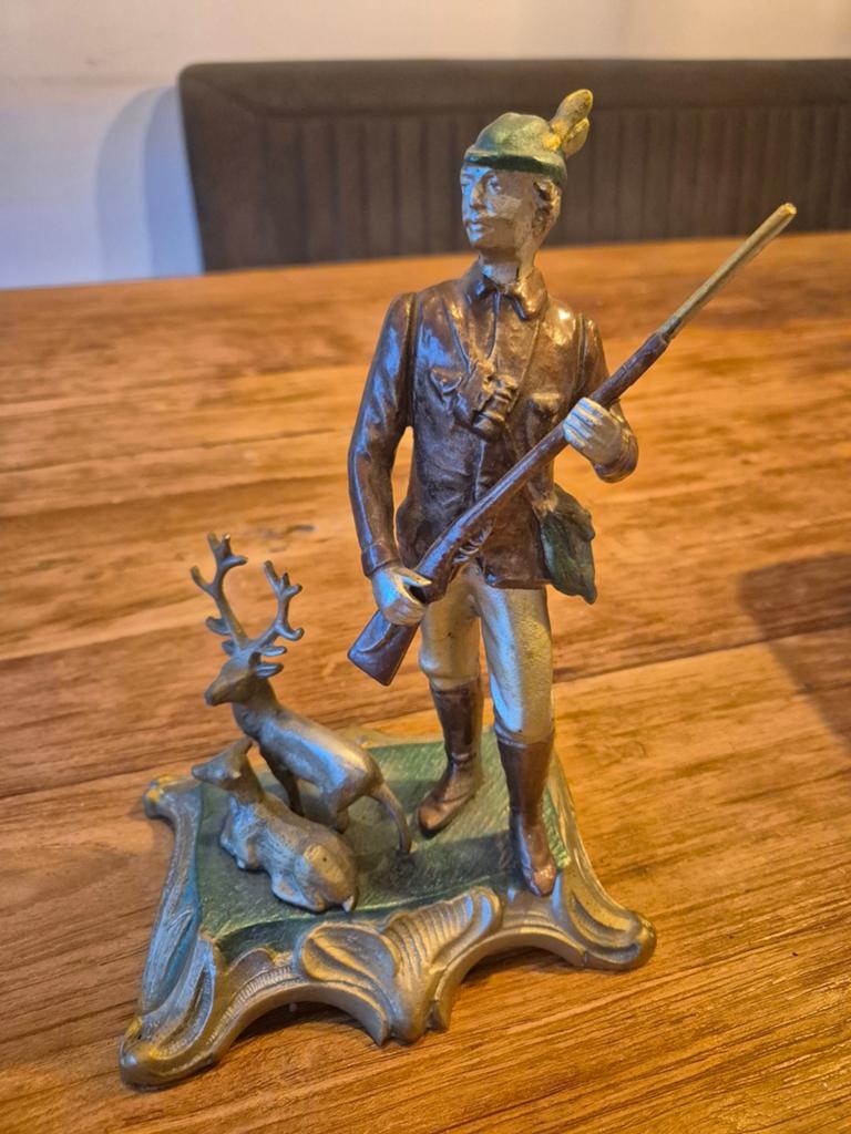 Bronze beeld van een jager, Antiek en Kunst, Ophalen of Verzenden