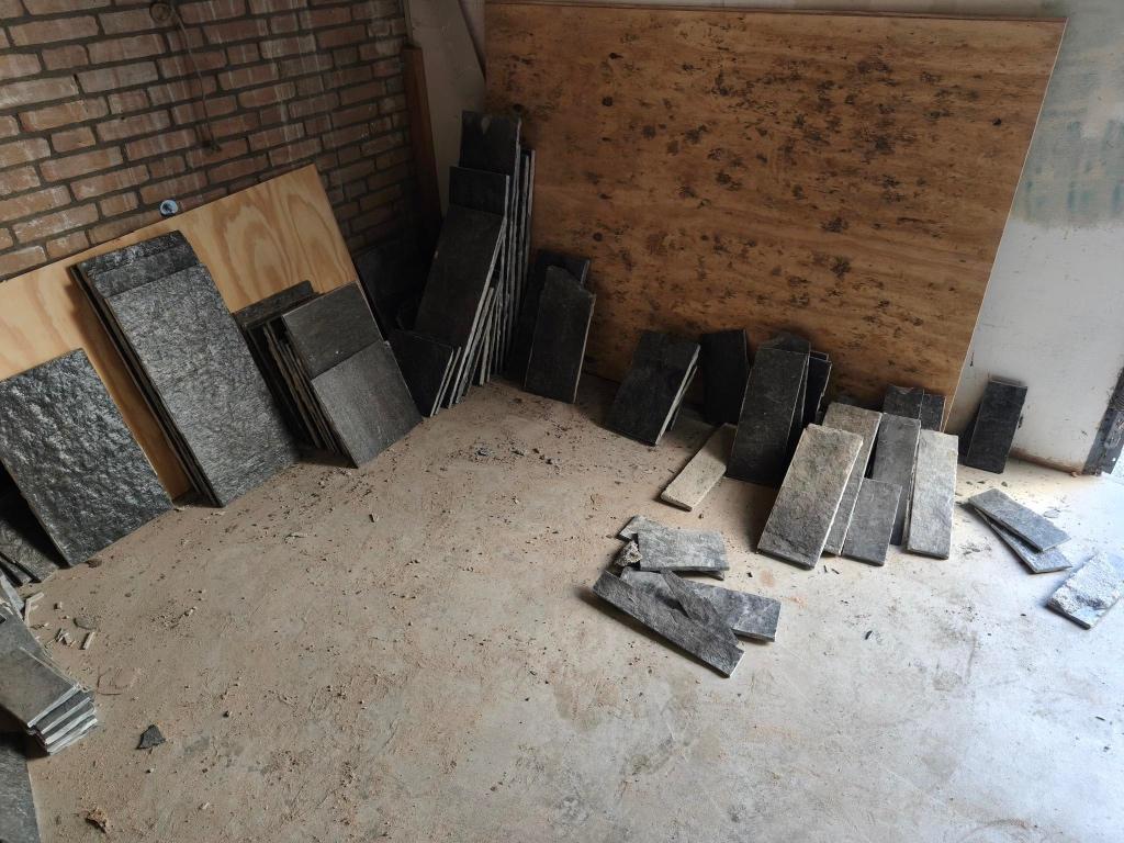 noorse leisteen, Doe-het-zelf en Verbouw, Tegels, Ophalen, 60 cm of meer, Gebruikt, Hardsteen
