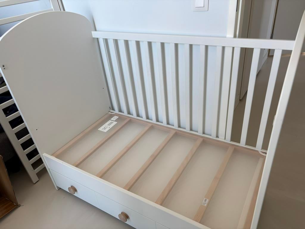 IKEA GONATT ledikant met lades – 60x120 – zeer goede staat, Ophalen of Verzenden, Zo goed als nieuw, Minder dan 140 cm, Minder dan 70 cm