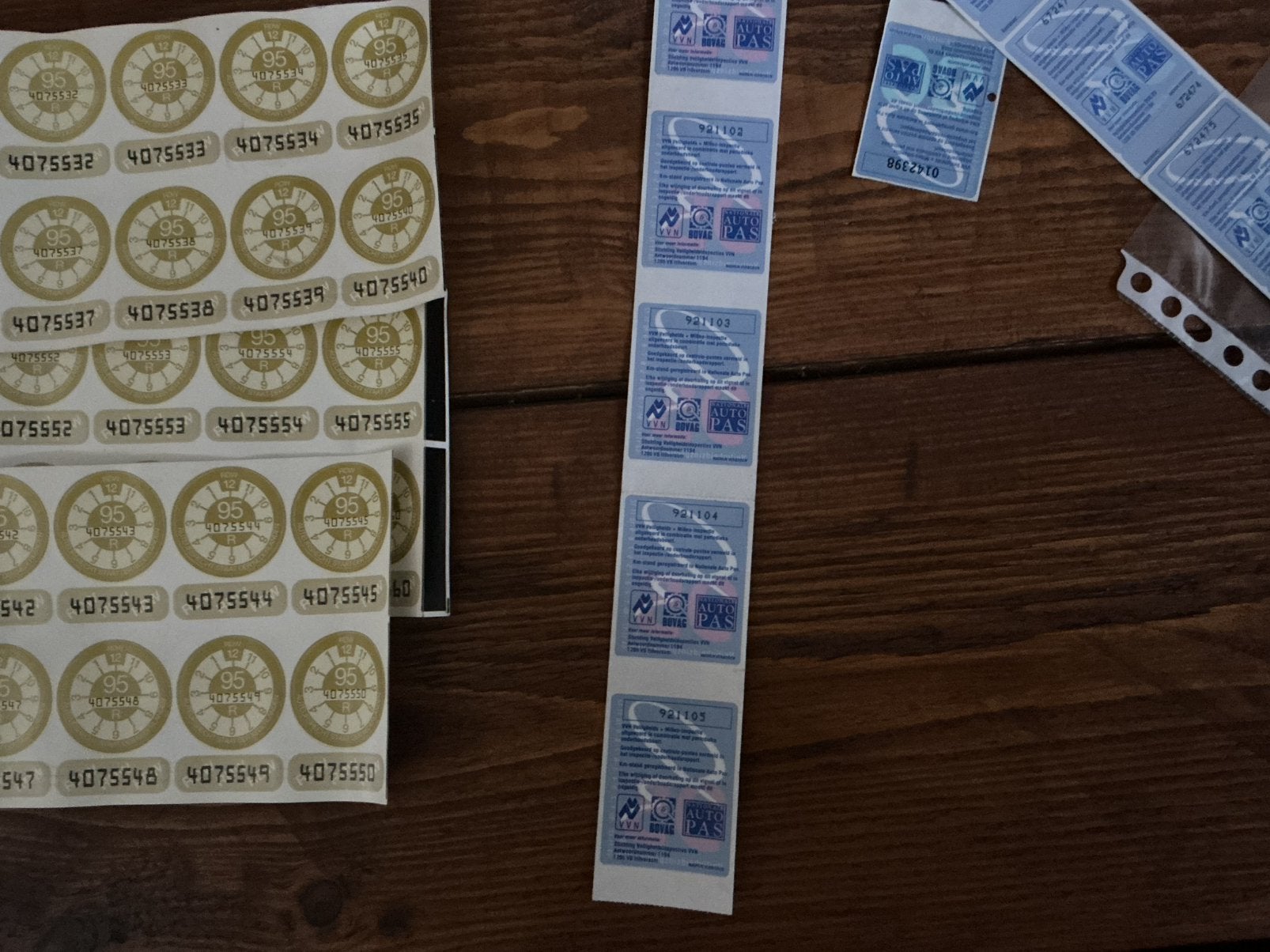 APK en VVN / autopas stickers, Ophalen of Verzenden, Nieuw