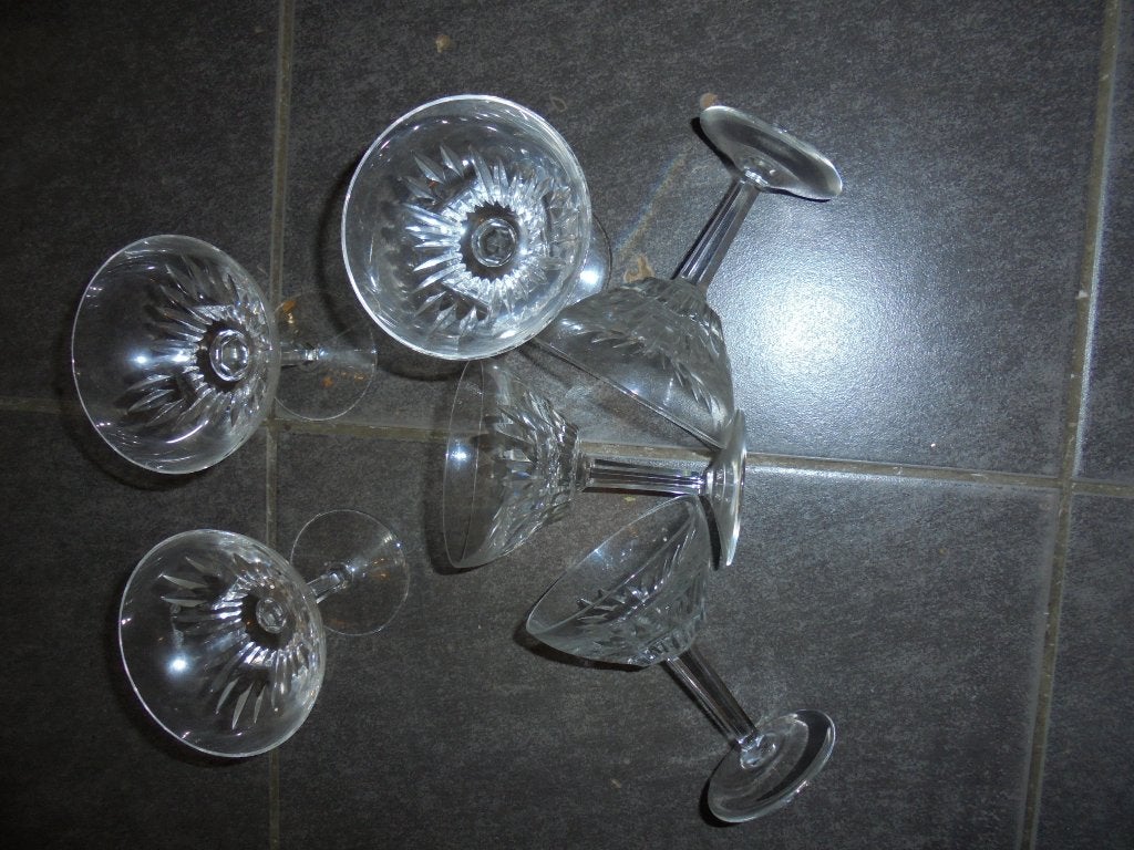 6 ADVOKAAT KRISTAL glazen, Ophalen of Verzenden