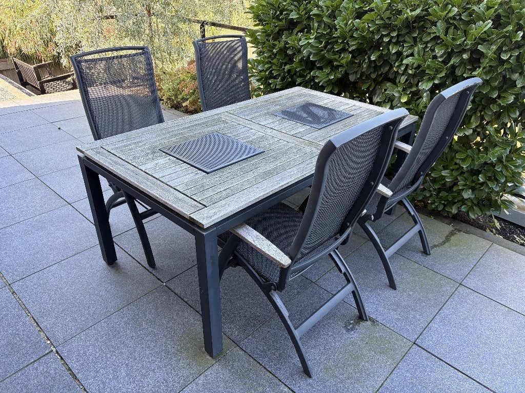 Tuinset Hartman, Ophalen, 4 zitplaatsen, Gebruikt, Aluminium