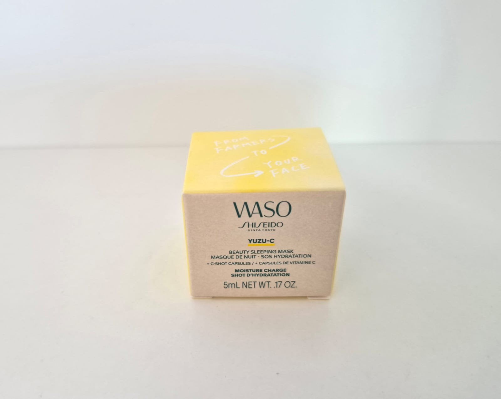 Nieuw Shiseido Yuzu-C Beauty Sleeping Mask 5 ml, Ophalen of Verzenden, Nieuw, Gehele gezicht
