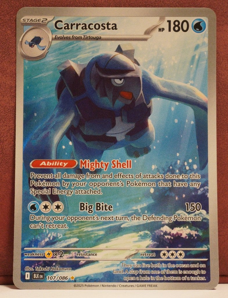 Carracosta Gallery Art 107-086 Black Bolt Pokèmon Kaart, Verzenden, Nieuw, Losse kaart