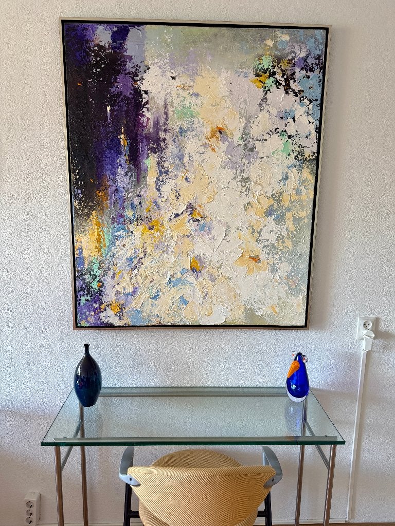 Abstract schilderij van Laura Rominu, Ophalen