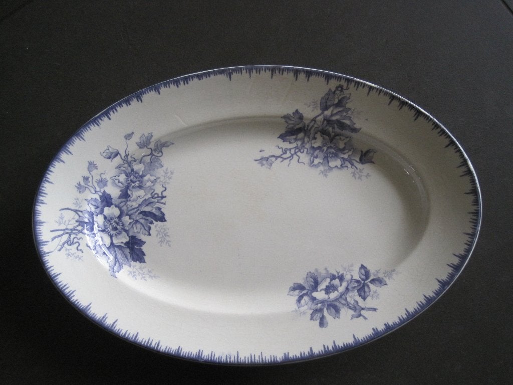 Lila (paars) ovale schalen R6 (klein) decor Olga, Antiek en Kunst, Ophalen of Verzenden