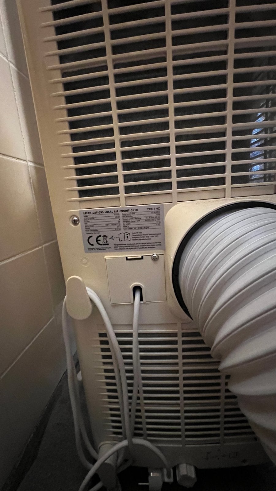 Mobiele airco TECTRO TP 1200 B20, Ophalen, Gebruikt, Minder dan 60 m³, 3 snelheden of meer
