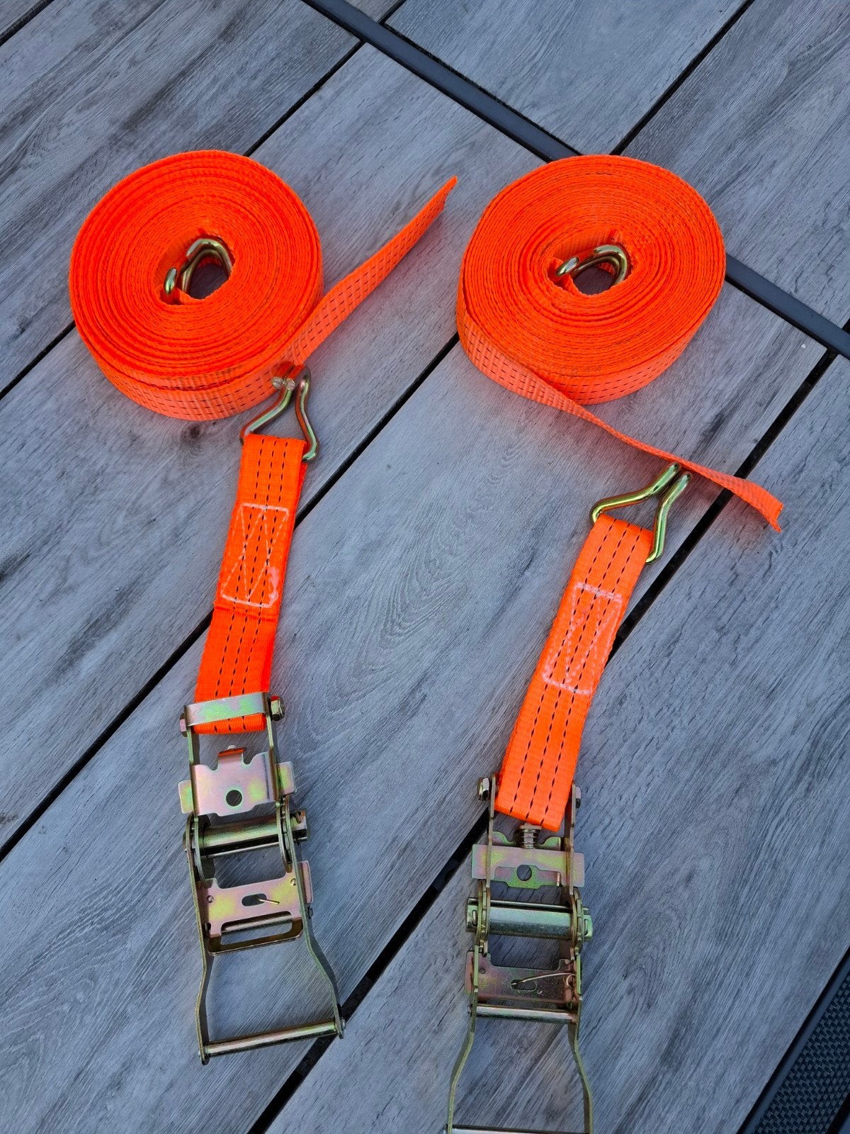 Oranje spanbanden met ratel - Set van 2, Ophalen, Zo goed als nieuw