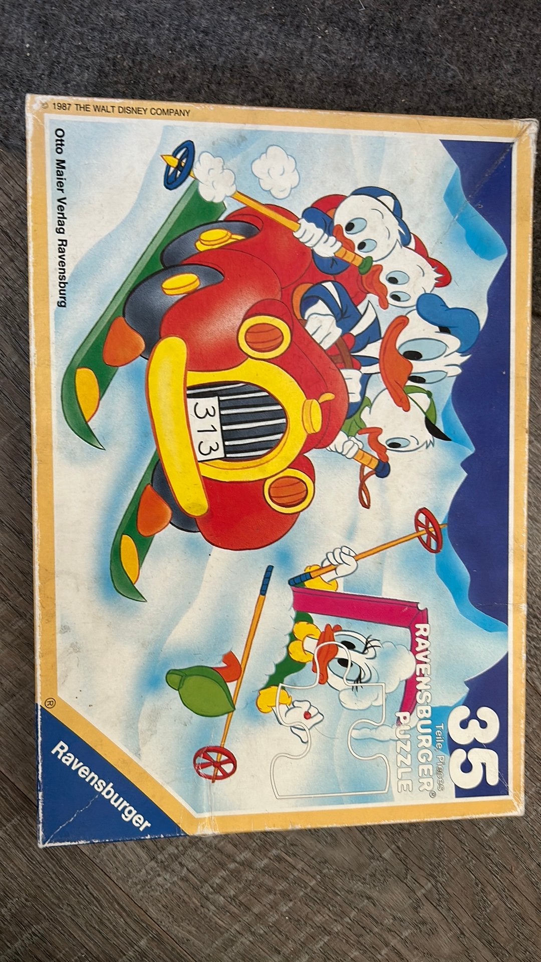 Donald in de sneeuw puzzel 35 stuks, Ophalen of Verzenden, Minder dan 500 stukjes, Zo goed als nieuw