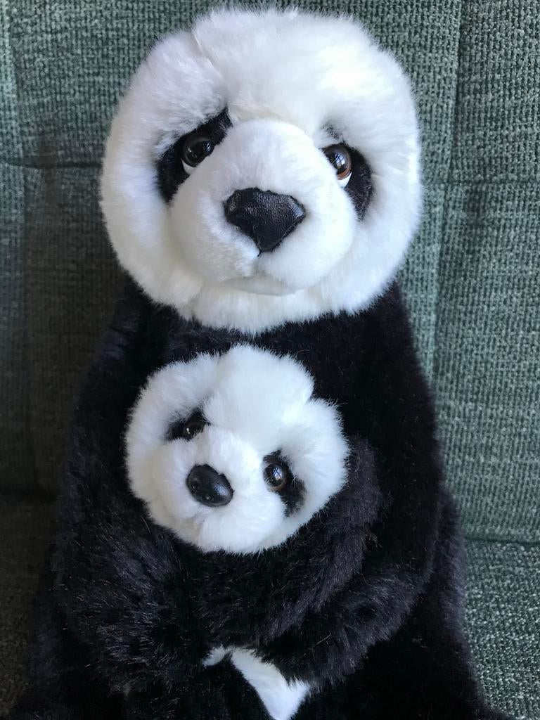 WNF knuffel panda moeder en babypanda origineel! 🐼🐼, Ophalen of Verzenden, Zo goed als nieuw, Overige typen