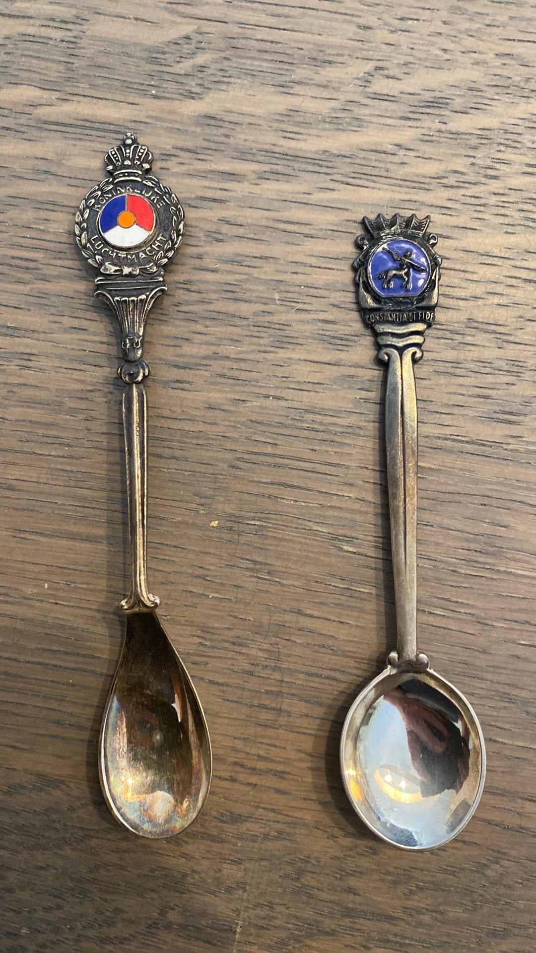 Set van 2 Vintage Militaire Lepeltjes, Ophalen of Verzenden