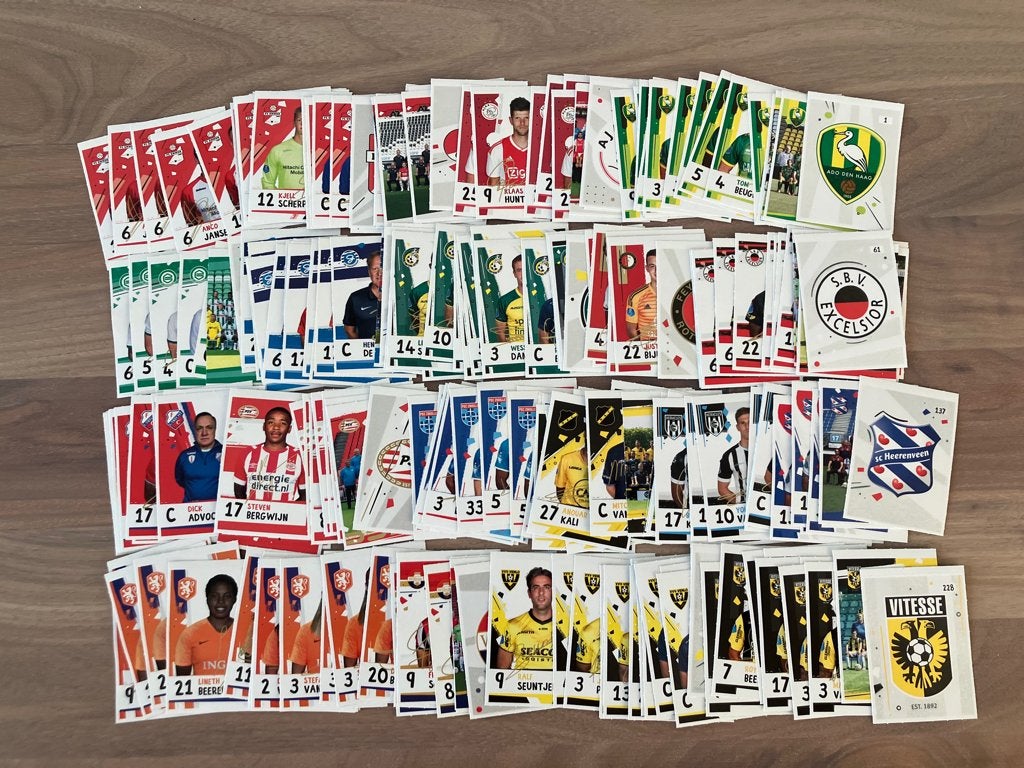 AH EREDIVISIE VOETBALPLAATJES 2018-2019, Ophalen of Verzenden, Gebruikt, Overige binnenlandse clubs, Poster, Plaatje of Sticker