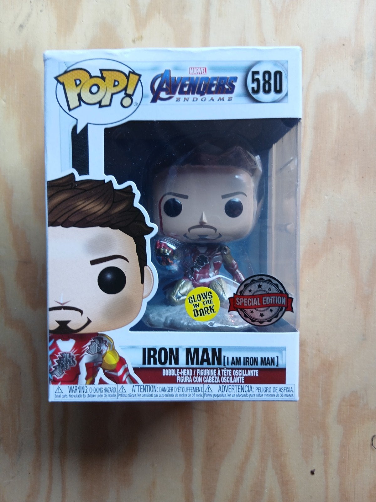 580 Iron Man ( I Am Iron Man ) GITD Special Marvel Funko, Verzenden, Zo goed als nieuw