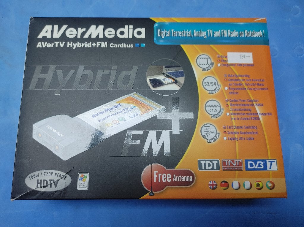 Avermedia tv fm dvb-t cardbus mediaplayer voor laptop tv, Ophalen of Verzenden, Zo goed als nieuw, Minder dan 2 Ghz