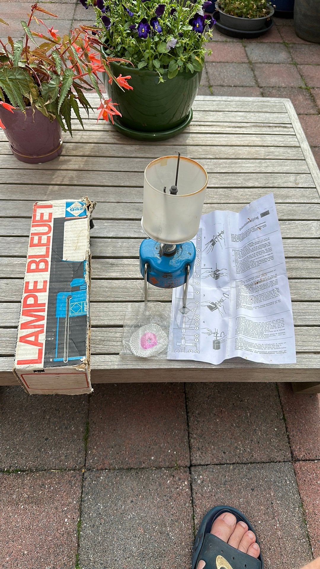 Vintage Campingaz Lampe Bleuet Campinglamp, Caravans en Kamperen, Ophalen of Verzenden, Gebruikt
