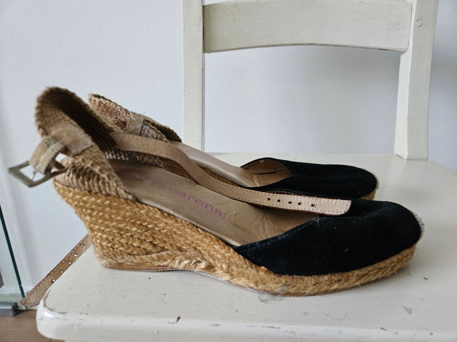Macarena Espadrilles Zwart Maat 38, Zwart, Ophalen of Verzenden, Espadrilles of Moccasins, Macarena