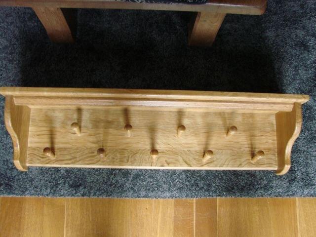 Meubelfabriek Oisterwijk geloogd massief eiken kapstok, Zo goed als nieuw, Minder dan 100 cm, Hout, Ophalen