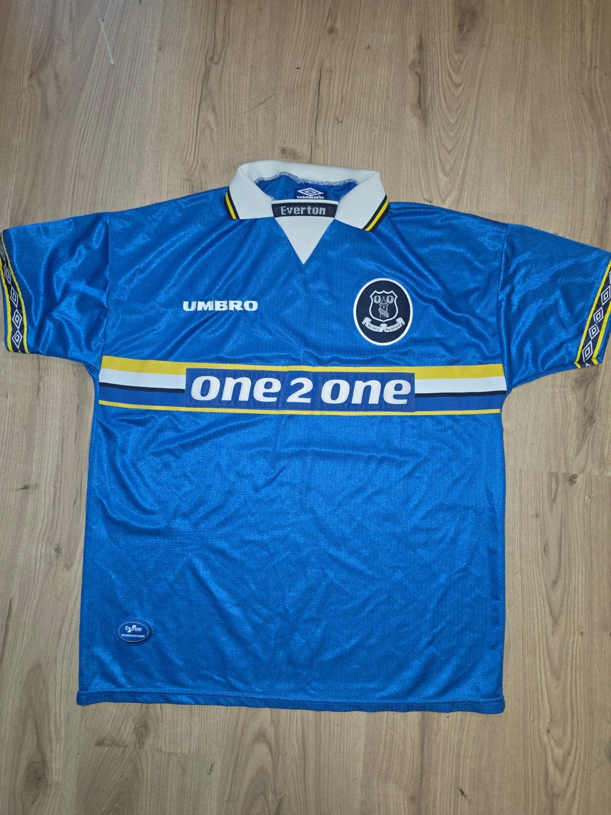 Vintage Everton FC 1997 1999 Umbro Thuisshirt XL, Maat XL, Ophalen of Verzenden, Gebruikt, Shirt