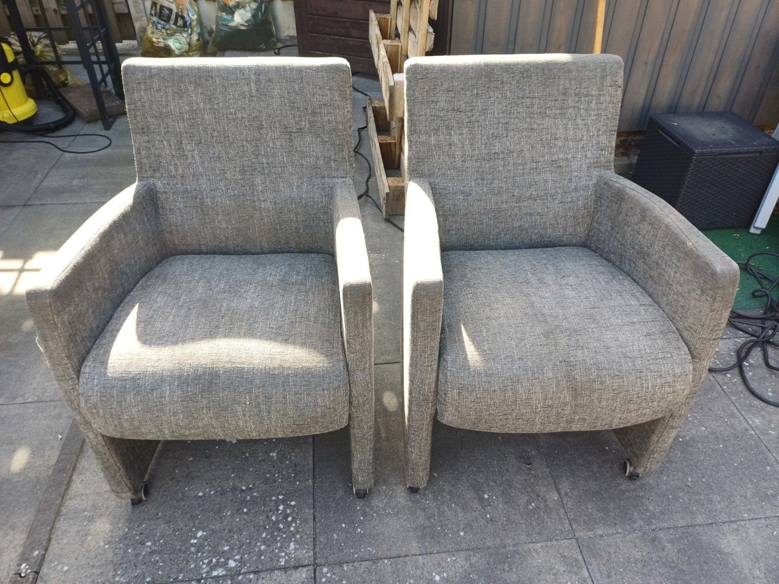 2 gestoffeerde stoelen - gratis af te halen!, Ophalen, Gebruikt, Twee, Modern