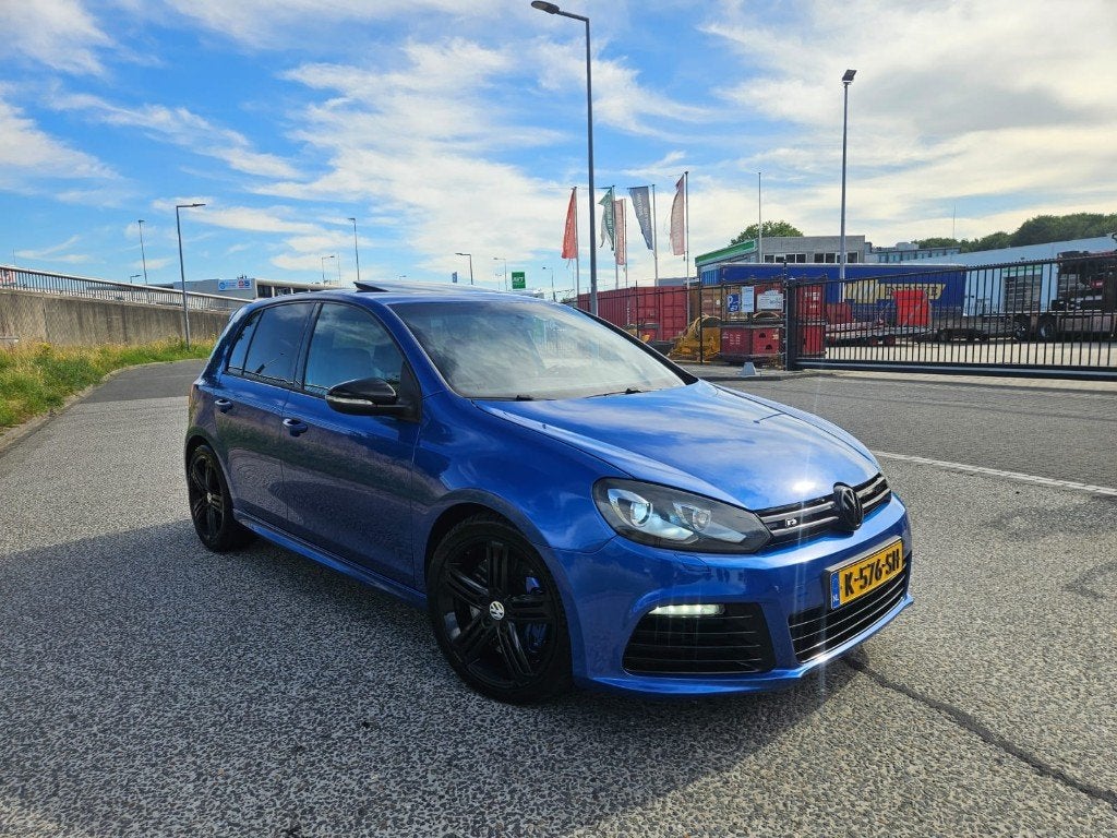 VW Golf 6 R (R20) | Liefhebbers auto | 2e eigenaar, Auto's, Euro 5, Zwart, 1984 cc, Blauw