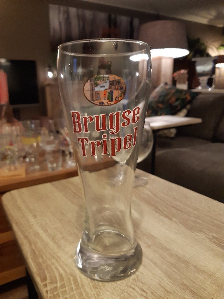 Brugse tripel bierglas (Z209-42), Ophalen of Verzenden, Nieuw, Glas of Glazen, Overige merken