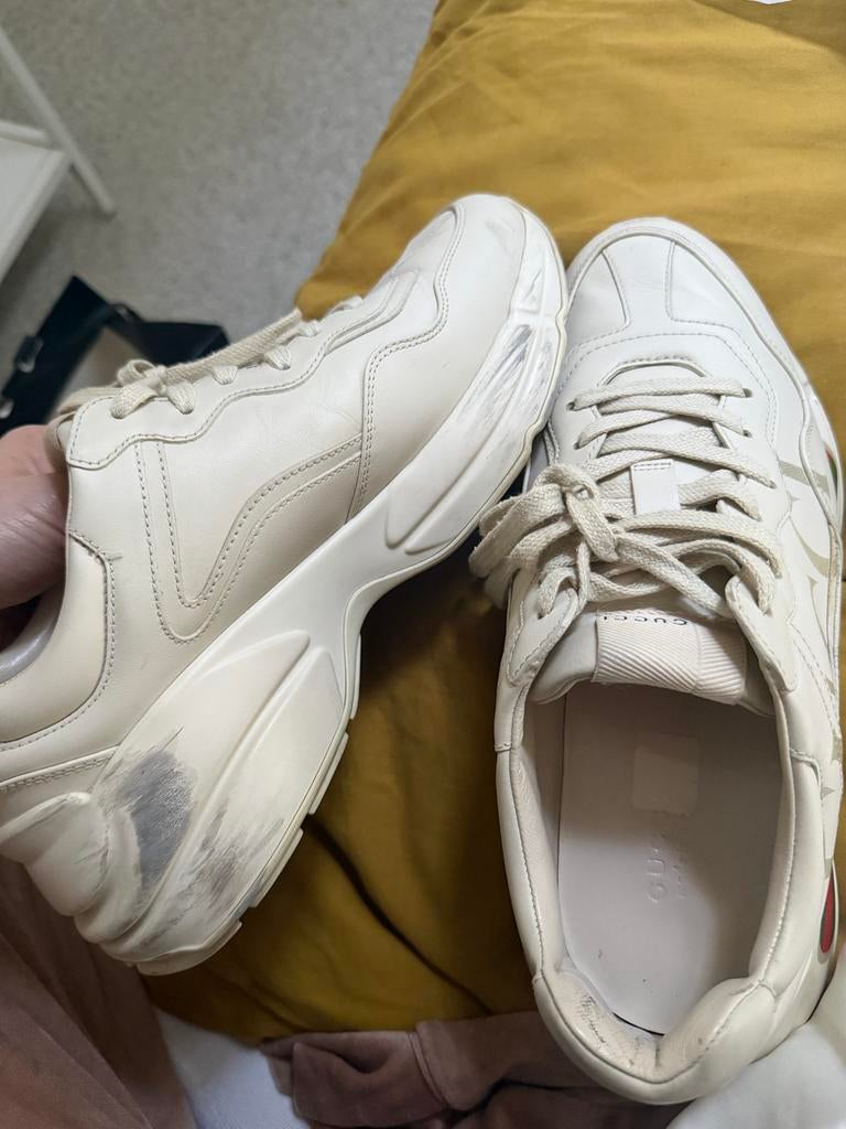 Gucci Rhyton sneakers maat 40, Kleding | Dames, Ophalen of Verzenden, Gedragen, Beige, Sneakers of Gympen