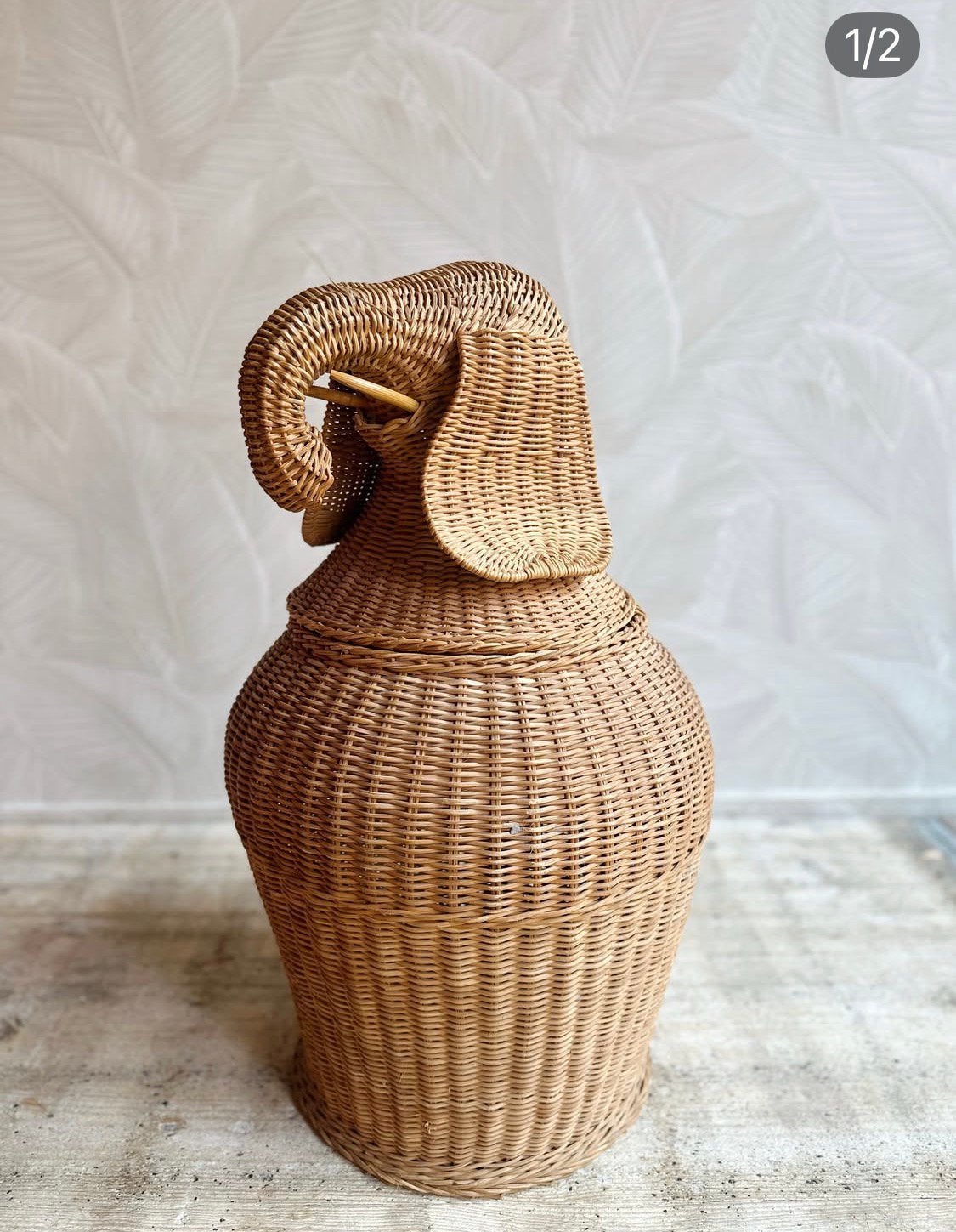 Vintage riten opbergmand  olifant, Ophalen, Zo goed als nieuw, X, X