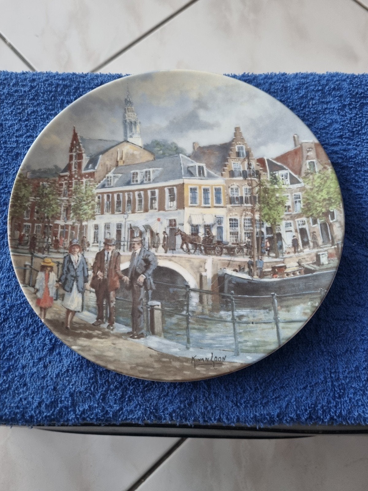 Koninklijke Mosa sierbord "Haarlem, de Stad aan 't Spaarne", Antiek en Kunst, Ophalen of Verzenden