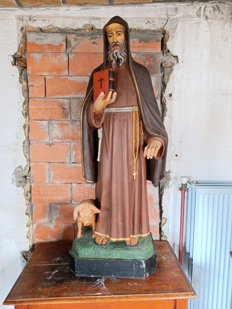 Kerkbeeld Antonius abt 130 cm, Ophalen