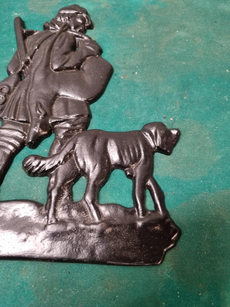 beeld jager met hond gietijzer, Ophalen of Verzenden