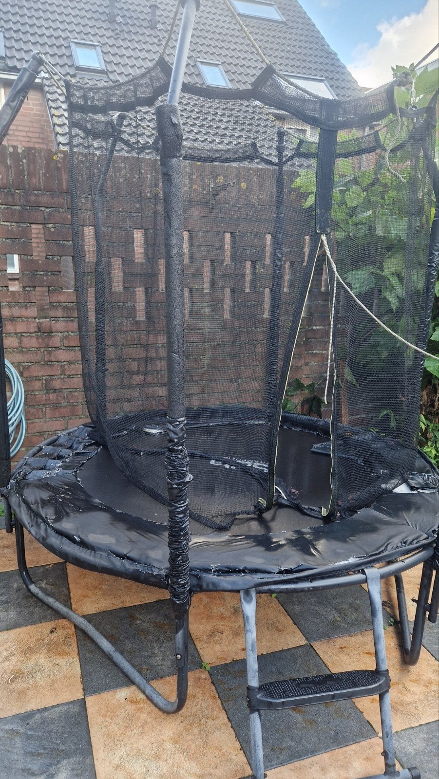 Gratis - Trampoline 160cm met veiligheidsnet, Ophalen, Gebruikt