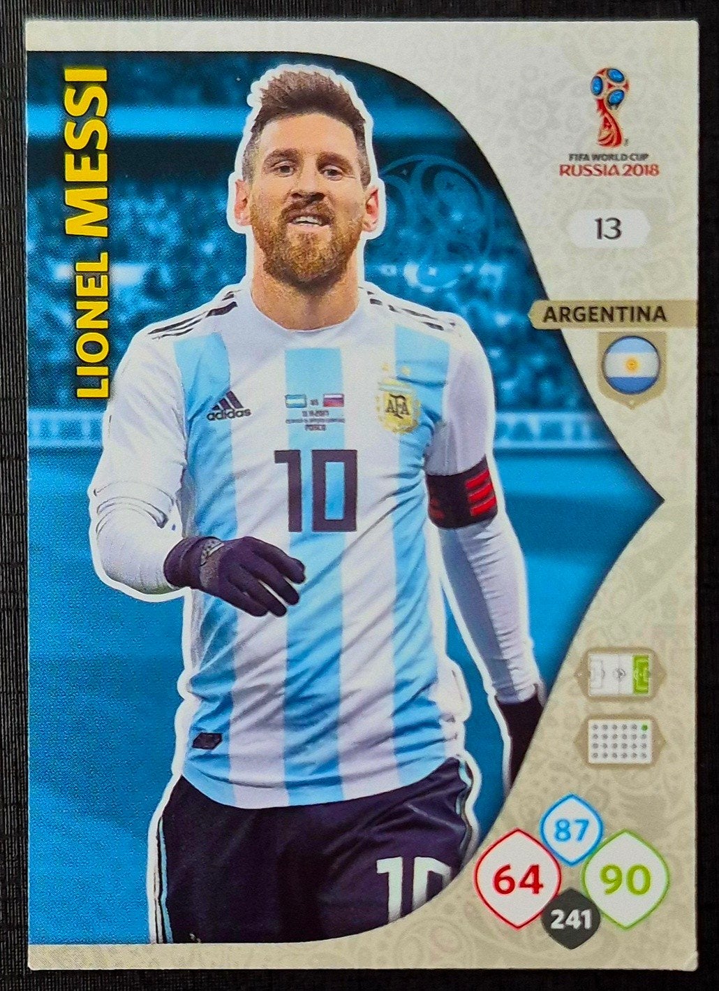 Panini Lionel Messi - Argentinië, WK 2018, Ophalen of Verzenden, Zo goed als nieuw, Plaatje