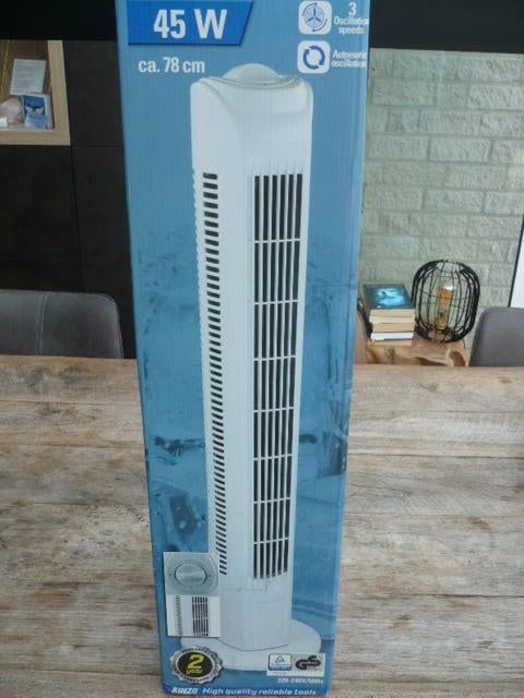 Kinzo Torenventilator Ventilator staand 78cm hoog, Witgoed en Apparatuur, Ventilatoren, Ophalen of Verzenden, Nieuw, Torenventilator