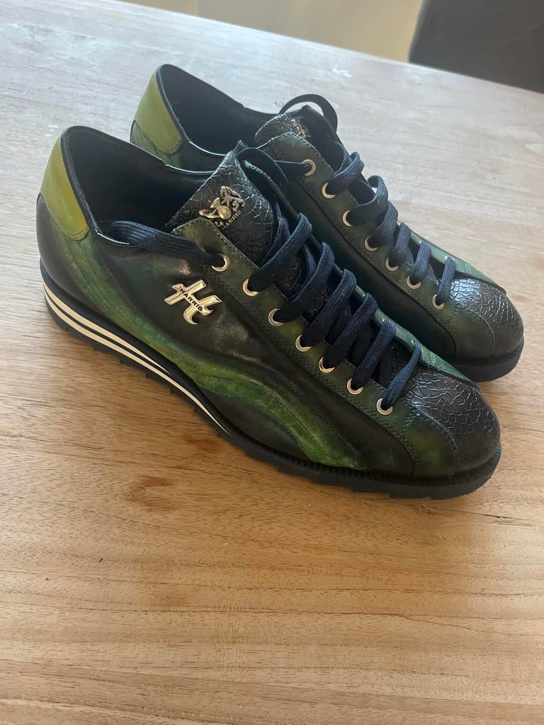 Handgemaakte schoenen mt 44, Blauw, Nieuw, Ophalen of Verzenden, Sneakers of Gympen