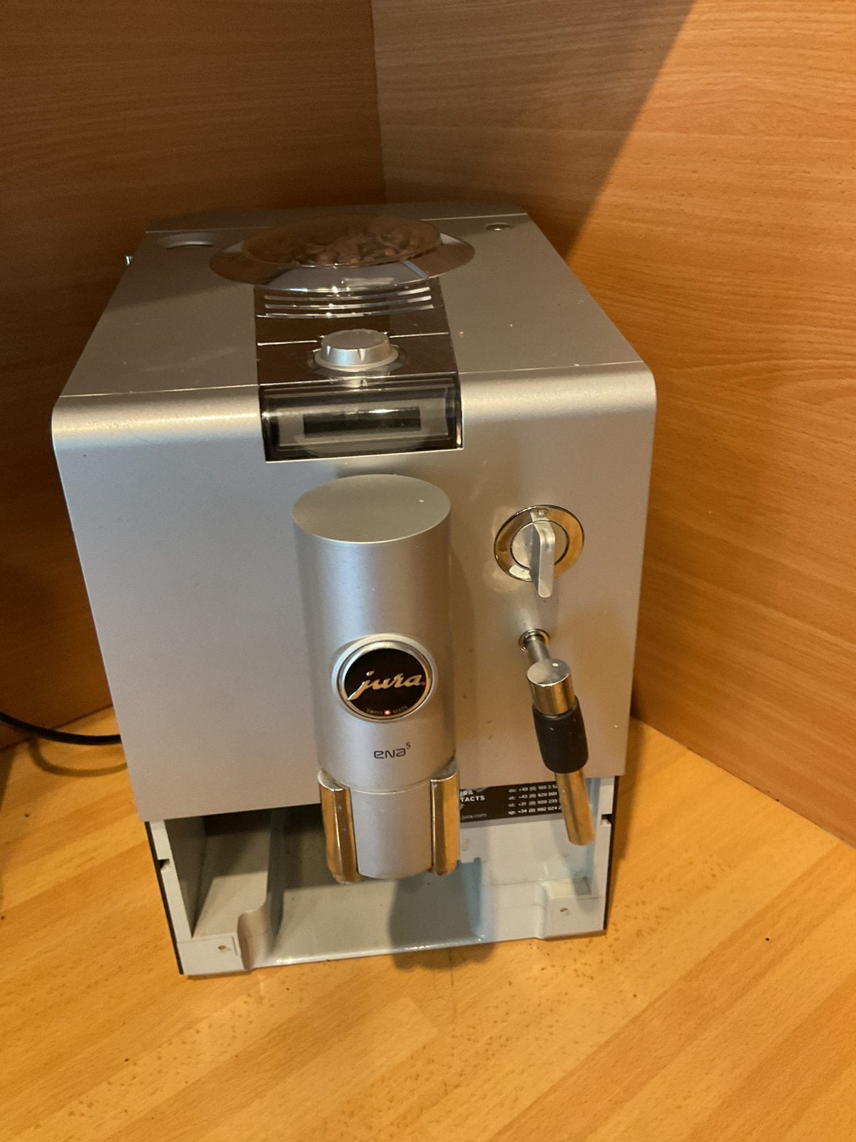 Jura ENA 5 Koffiebonenapparaat met reinigingsmiddelen, Gebruikt, Koffiemachine, Koffiebonen, Ophalen