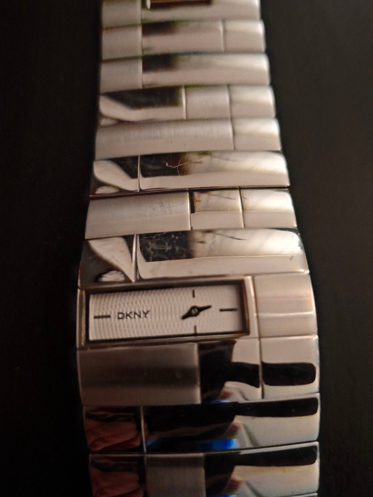 mooi stalen DKNY dames horloge. Prijs 39,50, Sieraden, Tassen en Uiterlijk, Horloges | Dames, Staal, Gebruikt, Staal, DKNY
