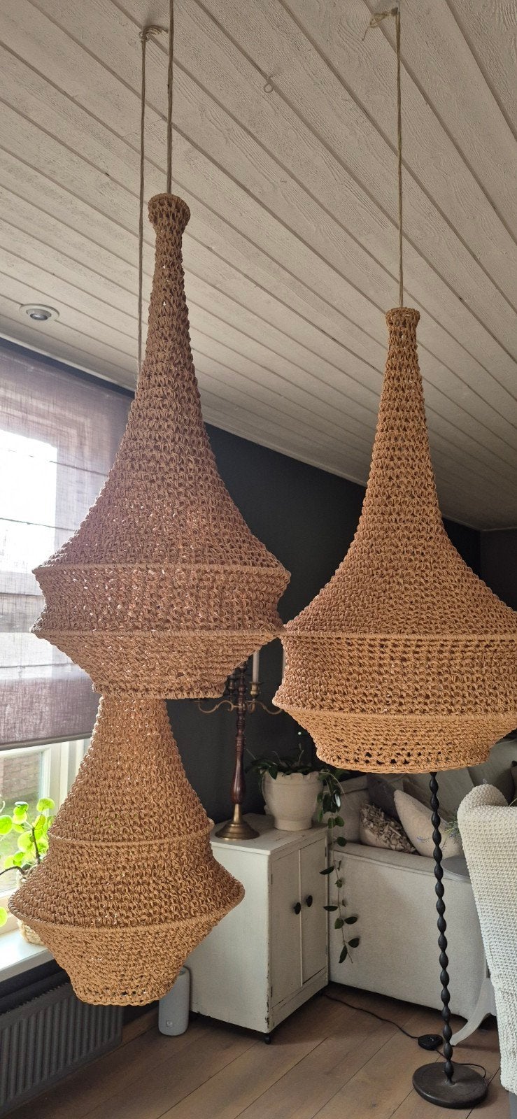 Gehaakte Marokkaanse kroonluchters/lampen, Ophalen, Nieuw, Boho Ibiza