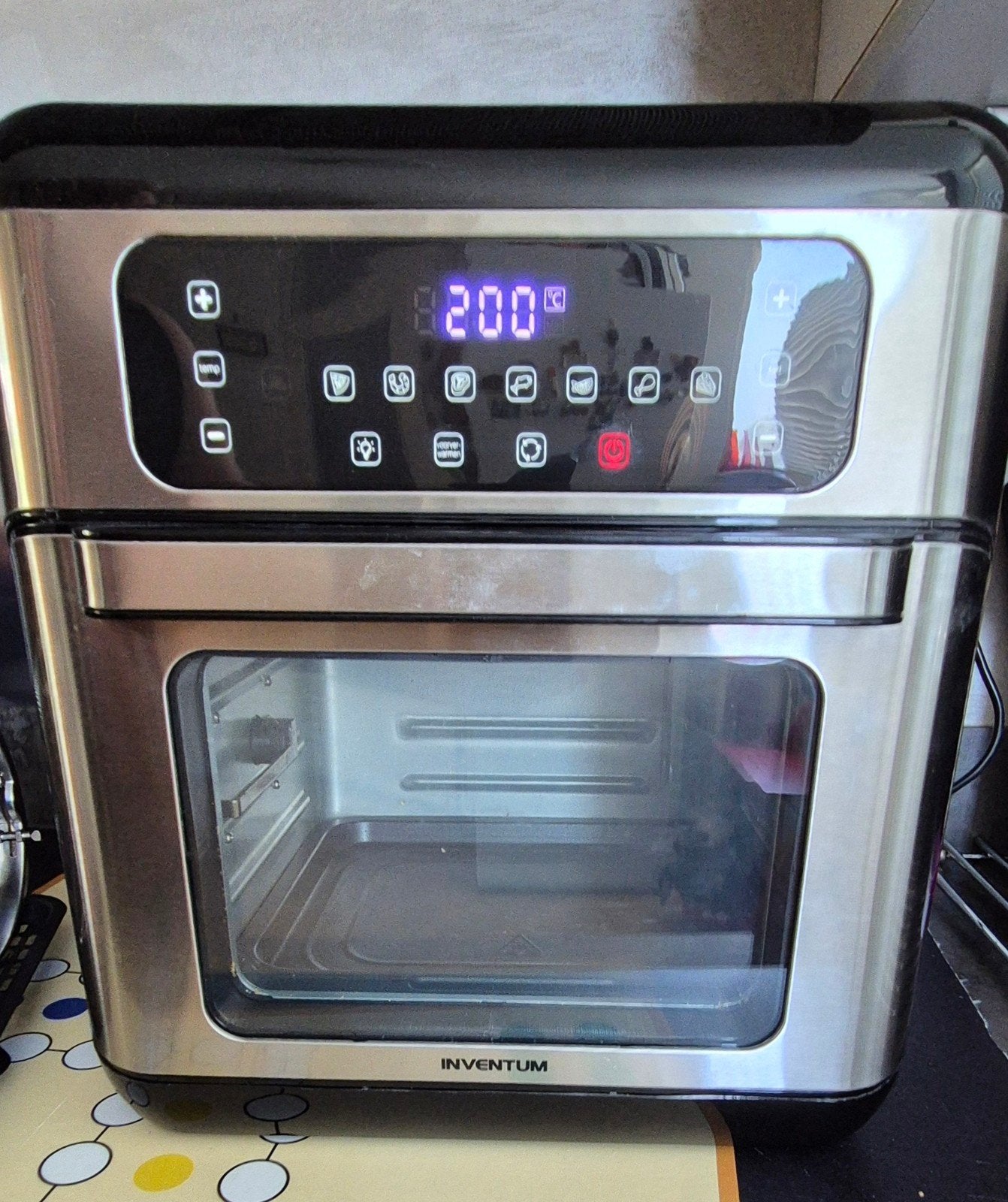 Inventum heteluchtoven/airfryer, grill/draaispit, Ophalen of Verzenden, Zo goed als nieuw, Airfryer