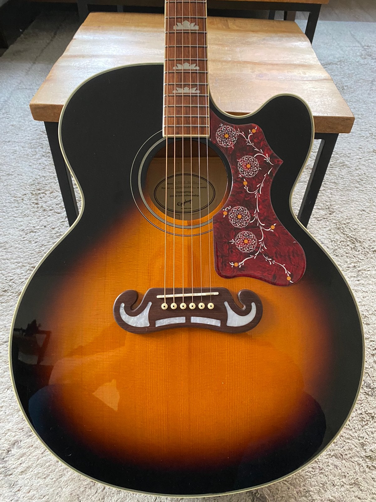 Epiphone J-200EC Studio elektro-akoestische gitaar, Ophalen of Verzenden, Zo goed als nieuw, Western- of Steelstringgitaar