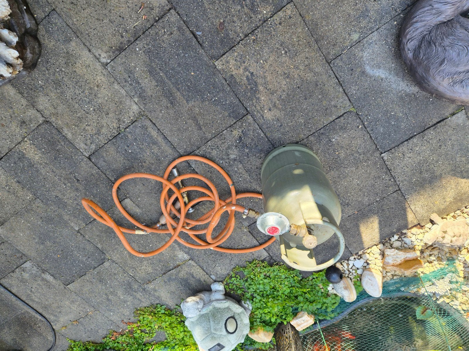 Gasfles met slang en brander - Kayserwerk Dortmund, Ophalen