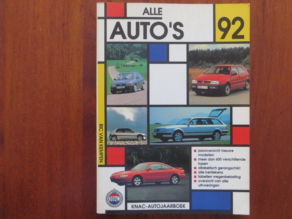KNAC-Autojaarboek: Alle Auto’s 1992, Ophalen of Verzenden, Nieuw, Algemeen