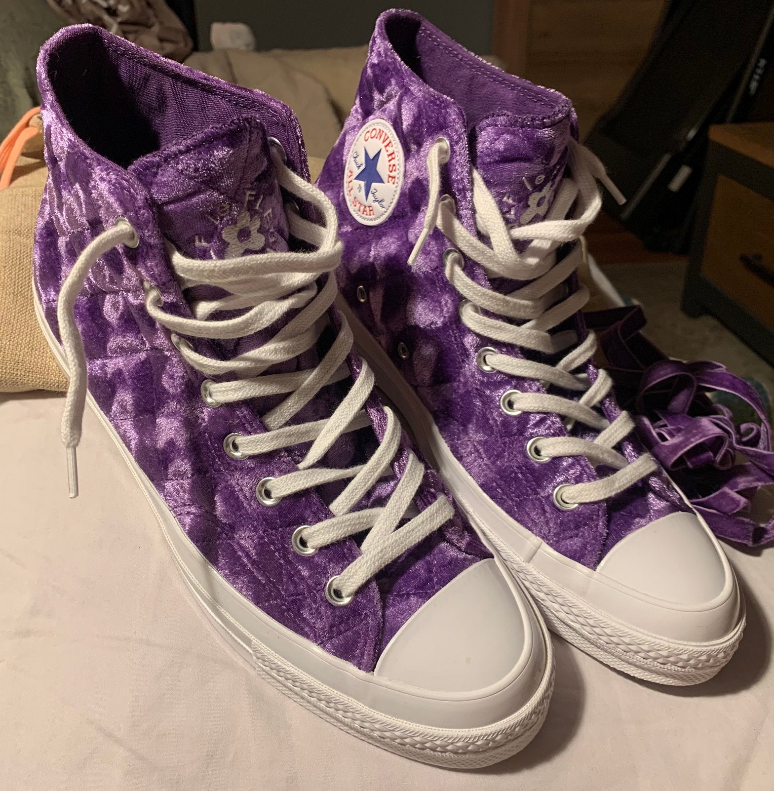 Converse Golf Le Fleur x Chuck 70 High Quilted velvet purple, Ophalen of Verzenden, Zo goed als nieuw, Overige typen