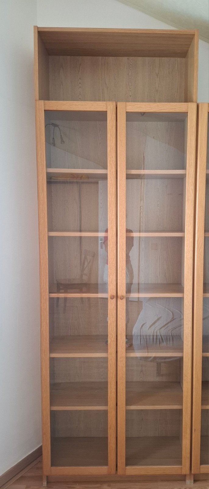 IKEA  Billy boekenkast met glazen deuren en opzetstuk, Huis en Inrichting, Kasten | Vitrinekasten, Ophalen, 200 cm of meer, 50 tot 100 cm