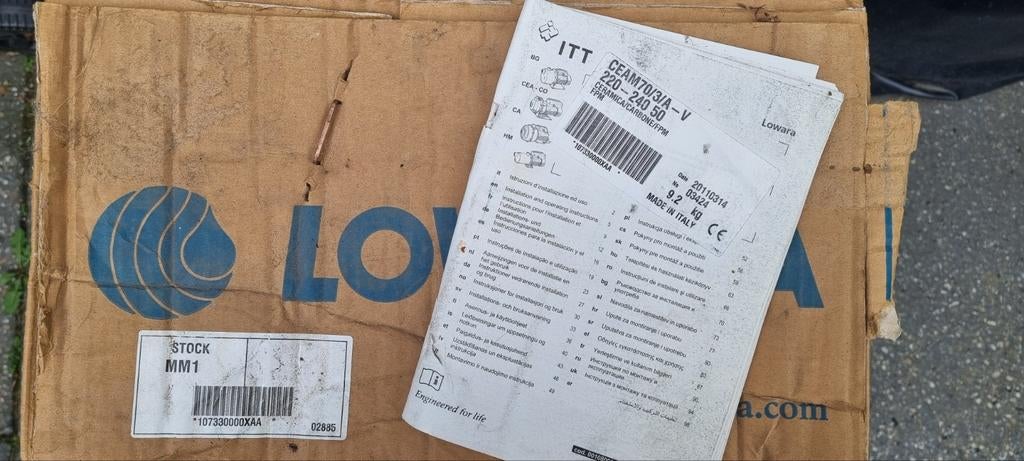 Nieuwe Lowara CEAM 70/3/A Pomp - Ongebruikt, Tuin en Terras, Waterpompen, Ophalen of Verzenden, Nieuw, Elektrisch, Overige typen