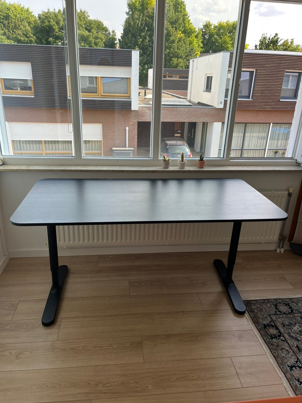 Ikea bureau zwart 160*80, Huis en Inrichting, Bureaus, Ophalen, Zwart, 160 cm, Hout