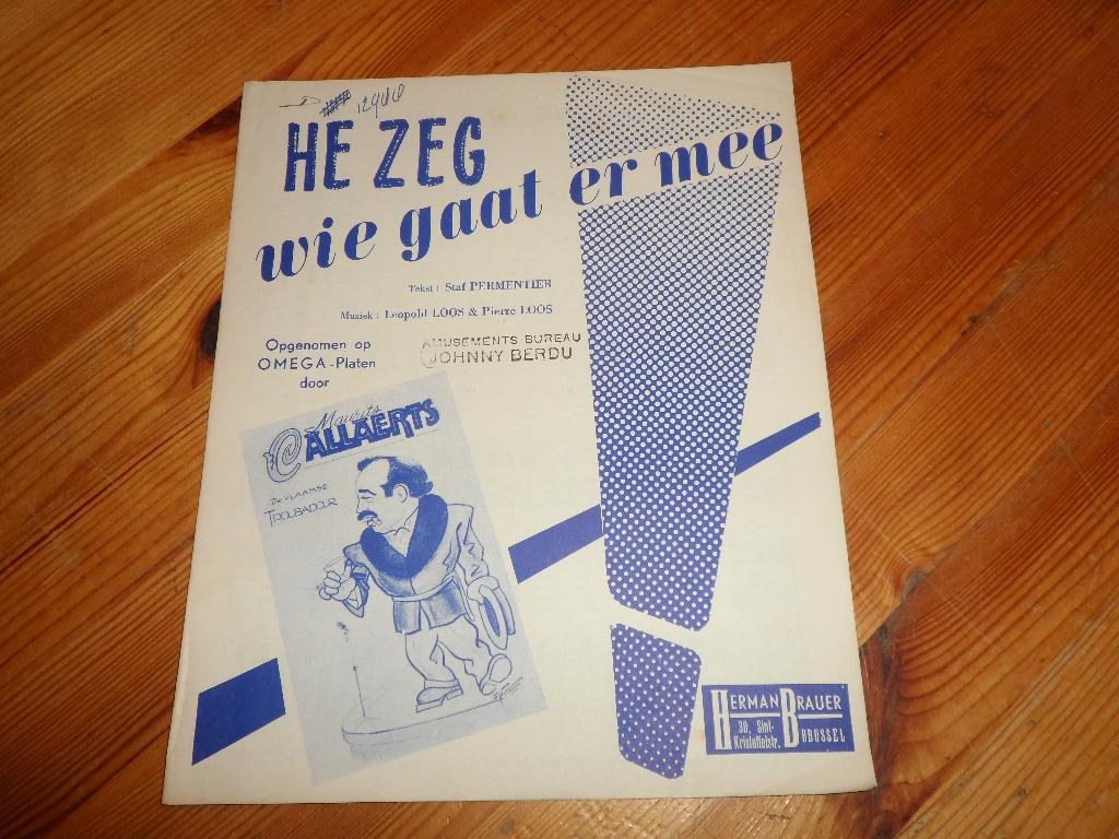He zeg wie gaat er mee - leopold loos / pierre loos, Muziek en Instrumenten, Gebruikt, Gitaar, Ophalen of Verzenden, Artiest of Componist